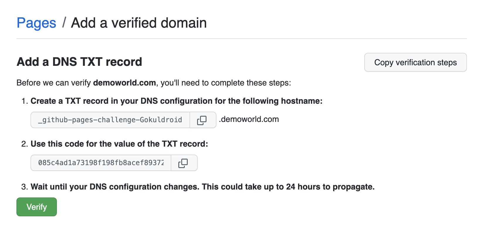 github txt records